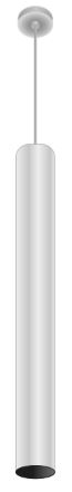lampe de suspension design tube blanc